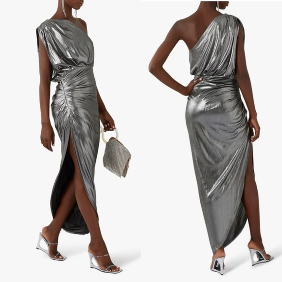 In The Mood For Love Cari Metallic Body-Con Maxi Dress - Picture 2 of 10